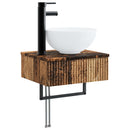 vidaXL Fürdőszoba bútor szett 3 db Antik Fa 33 x 34,5 x 160 cm
