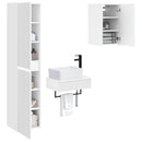 vidaXL Fürdőszoba bútor szett 3 db Fehér 33 x 34,5 x 160 cm Szerelt Fa