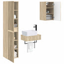 vidaXL Fürdőszoba bútor szett 3 db Sonoma Tölgy 33 x 34,5 x 160 cm