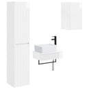 vidaXL Fürdőszoba bútor szett 3 db Magasfényű Fehér 33 x 34,5 x 160 cm