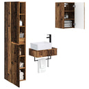 vidaXL Fürdőszoba bútor szett 3 db Antik Fa 33 x 34,5 x 160 cm