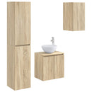 vidaXL Fürdőszoba bútor szett 3 db Sonoma Tölgy 33 x 34,5 x 160 cm