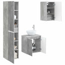 vidaXL Fürdőszoba bútor szett 3 db Betonszürke 33 x 34,5 x 160 cm