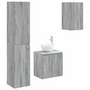 vidaXL Fürdőszoba bútor szett 3 db Szürke Sonoma 33 x 34,5 x 160 cm