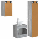 vidaXL Fürdőszoba bútor szett 3 db Szürke Sonoma 33 x 34,5 x 160 cm