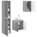 vidaXL Fürdőszoba bútor szett 3 db Szürke Sonoma 33 x 34,5 x 160 cm