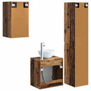 vidaXL Fürdőszoba bútor szett 3 db Antik Fa 33 x 34,5 x 160 cm