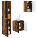 vidaXL Fürdőszoba bútor szett 3 db Antik Fa 33 x 34,5 x 160 cm