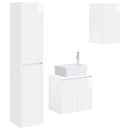 vidaXL Fürdőszoba bútor szett 3 db Magasfényű Fehér 33 x 34,5 x 160 cm