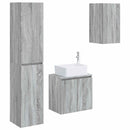 vidaXL Fürdőszoba bútor szett 3 db Szürke Sonoma 33 x 34,5 x 160 cm