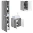 vidaXL Fürdőszoba bútor szett 3 db Szürke Sonoma 33 x 34,5 x 160 cm