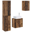 vidaXL Fürdőszoba bútor szett 3 db Antik Fa 33 x 34,5 x 160 cm