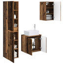 vidaXL Fürdőszoba bútor szett 3 db Antik Fa 33 x 34,5 x 160 cm