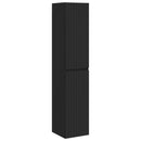 vidaXL Fürdőszoba bútor szett 3 db Fekete 33 x 34,5 x 160 cm