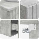 vidaXL Fürdőszoba bútor szett 3 db Betonszürke 33 x 34,5 x 160 cm