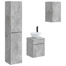vidaXL Fürdőszoba bútor szett 3 db Betonszürke 33 x 34,5 x 160 cm