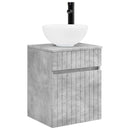 vidaXL Fürdőszoba bútor szett 3 db Betonszürke 33 x 34,5 x 160 cm