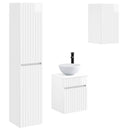 vidaXL Fürdőszoba bútor szett 3 db Magasfényű Fehér 33 x 34,5 x 160 cm