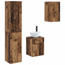 vidaXL Fürdőszoba bútor szett 3 db Antik Fa 33 x 34,5 x 160 cm