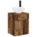 vidaXL Fürdőszoba bútor szett 3 db Antik Fa 33 x 34,5 x 160 cm
