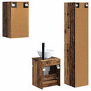vidaXL Fürdőszoba bútor szett 3 db Antik Fa 33 x 34,5 x 160 cm