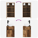 vidaXL Fürdőszoba bútor szett 3 db Antik Fa 33 x 34,5 x 160 cm