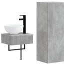 vidaXL Fürdőszoba bútor szett 2 db Betonszürke 33 x 34,5 x 100 cm