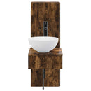 vidaXL Fürdőszoba bútor szett 2 db Füstös Tölgy 33 x 34,5 x 100 cm