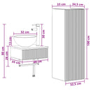 vidaXL Fürdőszoba bútor szett 2 db Füstös Tölgy 33 x 34,5 x 100 cm