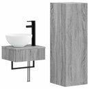 vidaXL Fürdőszoba bútor szett 2 db Szürke Sonoma 33 x 34,5 x 100 cm