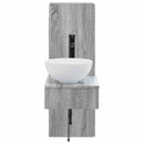 vidaXL Fürdőszoba bútor szett 2 db Szürke Sonoma 33 x 34,5 x 100 cm