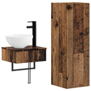 vidaXL Fürdőszoba bútor szett 2 db Antik Fa 33 x 34,5 x 100 cm
