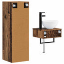 vidaXL Fürdőszoba bútor szett 2 db Antik Fa 33 x 34,5 x 100 cm