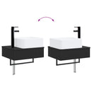 vidaXL Fürdőszoba bútor szett 2 db Fekete 33 x 34,5 x 100 cm