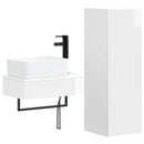vidaXL Fürdőszoba bútor szett 2 db Magasfényű Fehér 33 x 34,5 x 100 cm