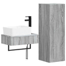 vidaXL Fürdőszoba bútor szett 2 db Szürke Sonoma 33 x 34,5 x 100 cm