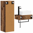 vidaXL Fürdőszoba bútor szett 2 db Antik Fa 33 x 34,5 x 100 cm
