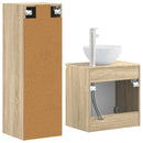 vidaXL Fürdőszoba bútor szett 2 db Sonoma Tölgy 33 x 34,5 x 100 cm