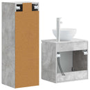 vidaXL Fürdőszoba bútor szett 2 db Betonszürke 33 x 34,5 x 100 cm