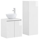 vidaXL Fürdőszoba bútor szett 2 db Magasfényű Fehér 33 x 34,5 x 100 cm