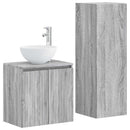 vidaXL Fürdőszoba bútor szett 2 db Szürke Sonoma 33 x 34,5 x 100 cm