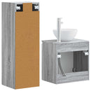 vidaXL Fürdőszoba bútor szett 2 db Szürke Sonoma 33 x 34,5 x 100 cm