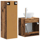 vidaXL Fürdőszoba bútor szett 2 db Antik Fa 33 x 34,5 x 100 cm