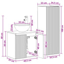 vidaXL Fürdőszoba bútor szett 2 db Kézműves Tölgy 33 x 34,5 x 100 cm
