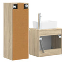 vidaXL Fürdőszoba bútor szett 2 db Sonoma Tölgy 33 x 34,5 x 100 cm