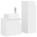 vidaXL Fürdőszoba bútor szett 2 db Magasfényű Fehér 33 x 34,5 x 100 cm