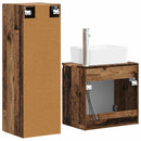 vidaXL Fürdőszoba bútor szett 2 db Antik Fa 33 x 34,5 x 100 cm