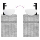 vidaXL Fürdőszoba bútor szett 2 db Betonszürke 33 x 34,5 x 100 cm