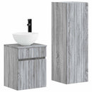vidaXL Fürdőszoba bútor szett 2 db Szürke Sonoma 33 x 34,5 x 100 cm