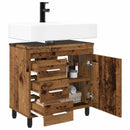 vidaXL Fésülködő egység a fürdőszobába Antik Fa 60 x 35 x 60 cm